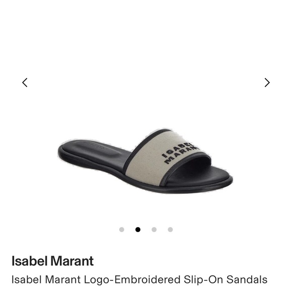 ISABEL MARANT Vikkee Logo-Embroidered Slip-On Sandals - Picture 3 of 5